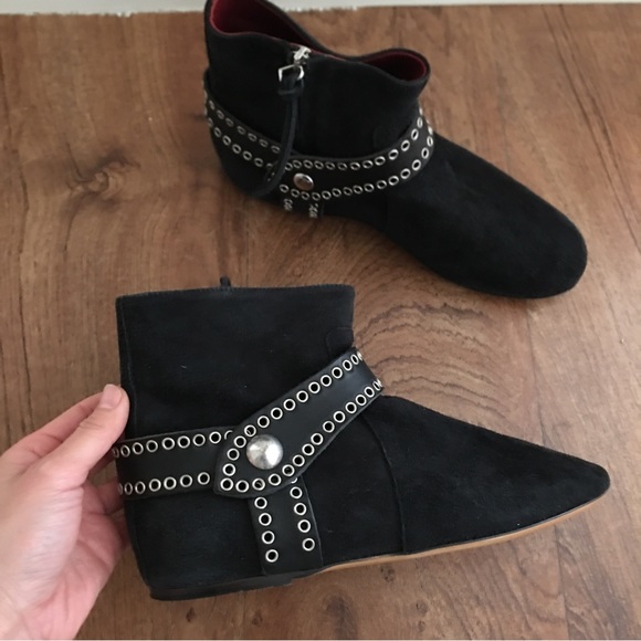 ISABEL MARANT SUEDE  Ankle Booties Black 37 / 7 - Picture 1 of 6